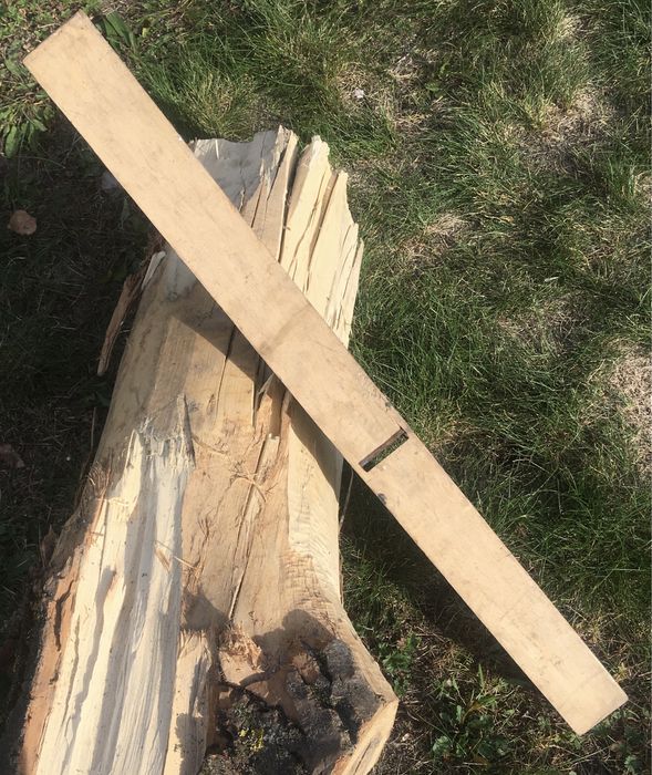 Stary, bardzo duży drewniany strug, hebel ręczny, stolarka vintage nr8