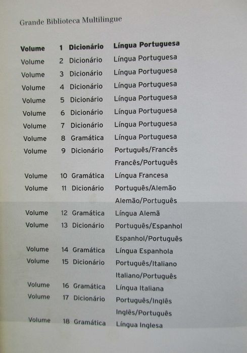 Grande Biblioteca Multilingue - - - - - 18 X Livros