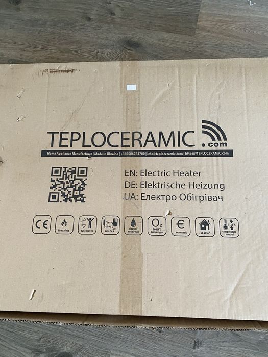Панельний настінний  керамічний обігрівач teploceramic