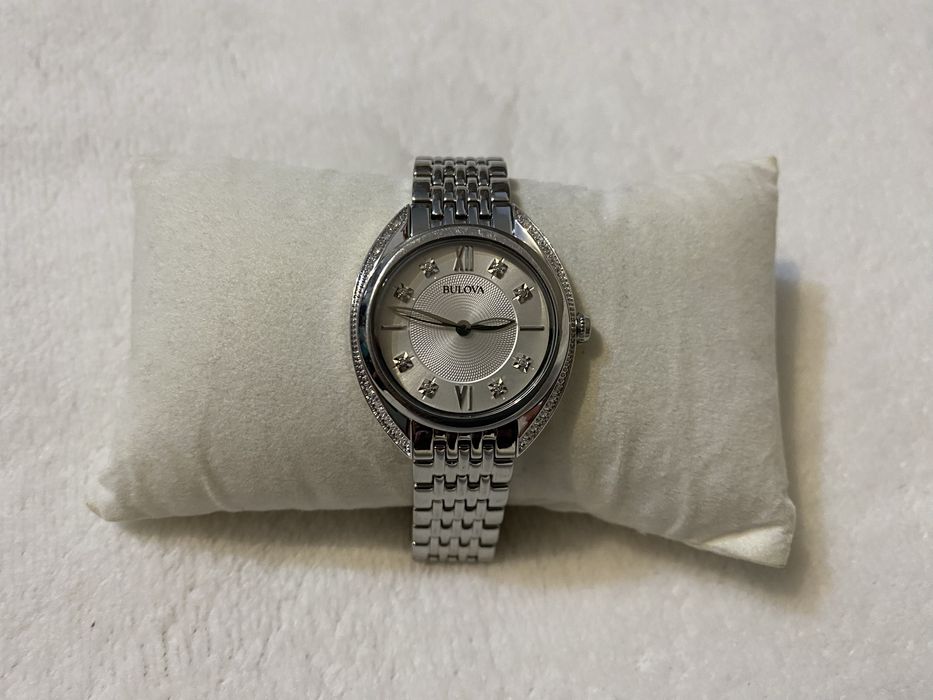 400€ Часы с Бриллиантами Bulova 96R212 жіночій годинник наручний