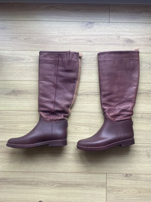 Botas impermeaveis bordeaux com pêlo interior