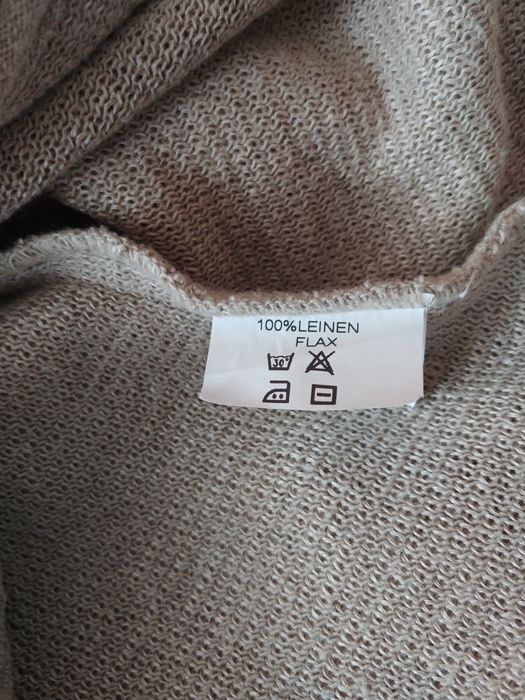 Sweter kardigan len roz 48.  4 XL REZERWACJA