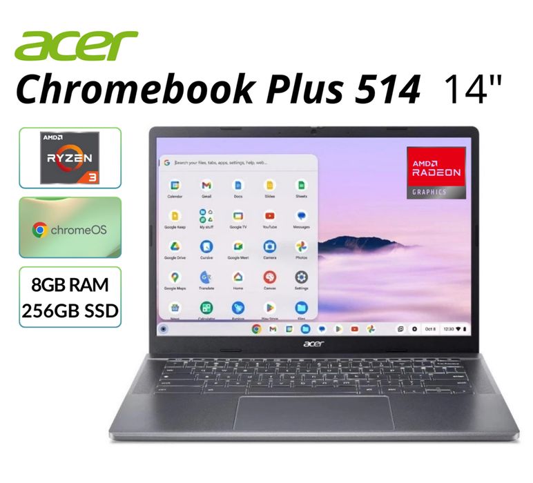 Acer Chromebook Plus Touchscreen / 8GB / 256GB / Ryzen 3 / Новий