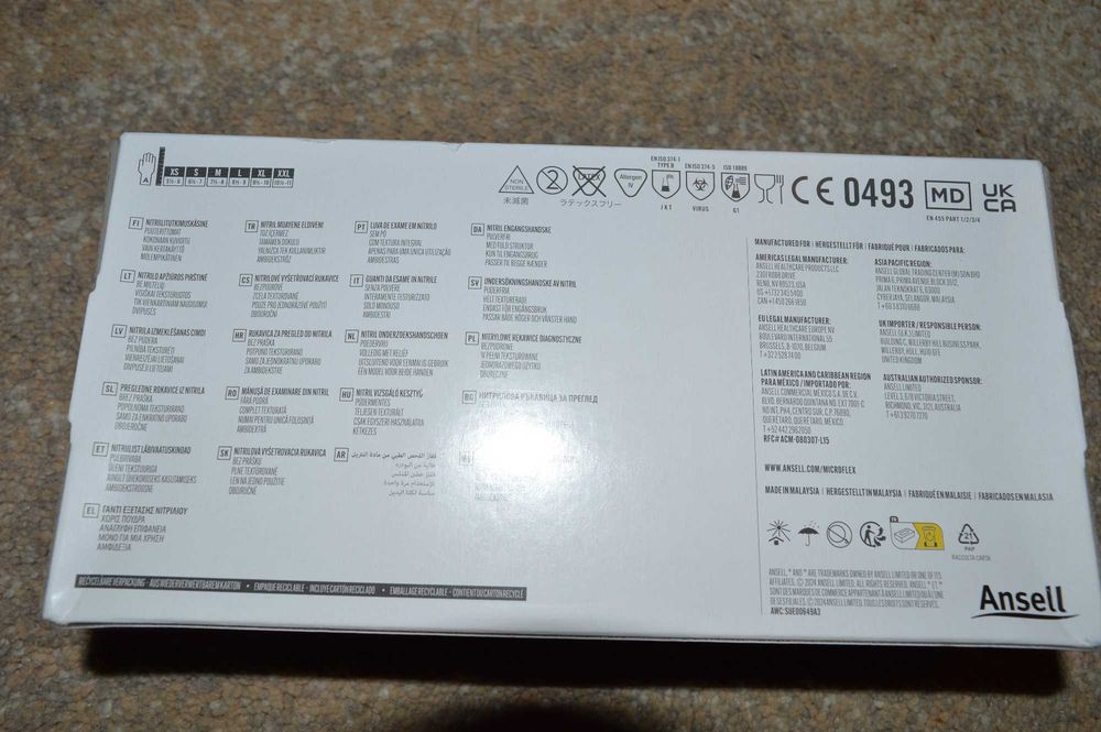 ANSELL 93-852 MICROFLEX rękawice nitrylowe moto L Darmowa WYSYŁKA