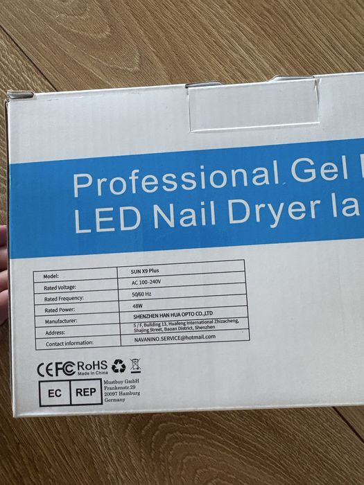 Lampa led uv do paznokci hybrydy manicute pedicure