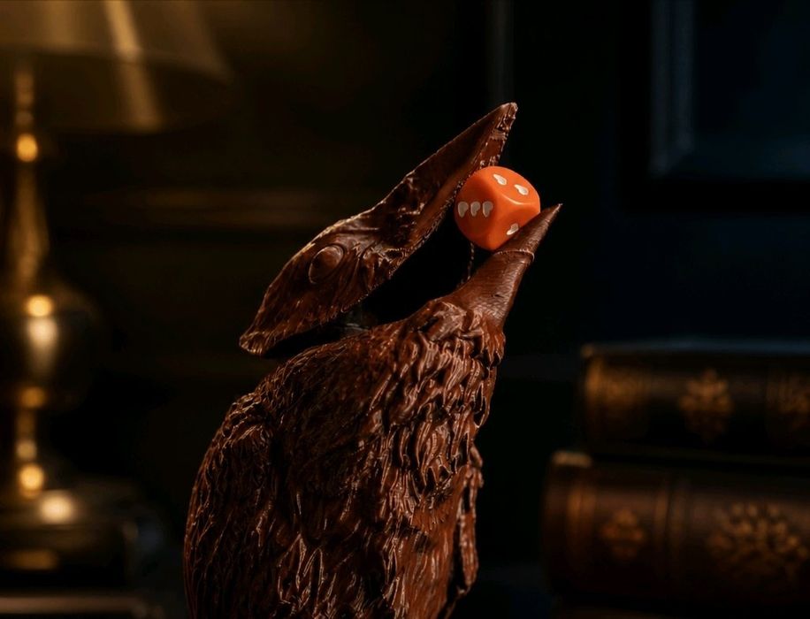 Wieża do kości Kruczy Król zgodna z D&D Pathfinder Warhamm.