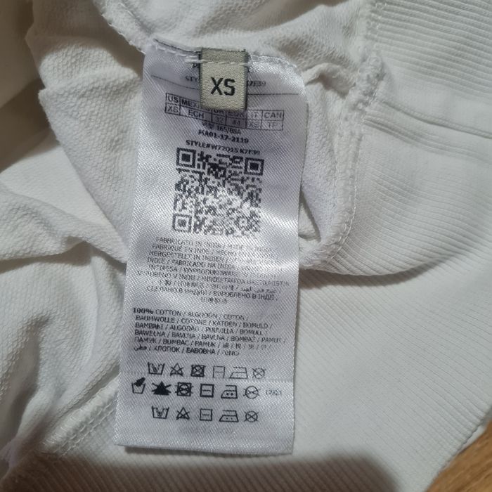 Guess biała bluza z logo brokatowym r. XS wkładana przez głowę jak swe