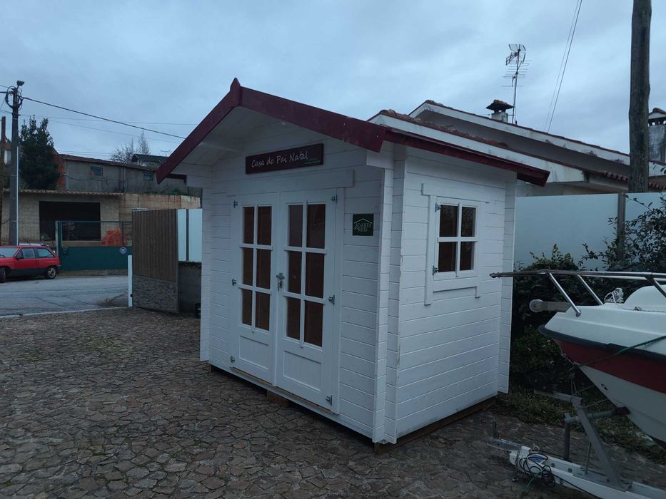 Abrigo de jardim em madeira maciça tratada