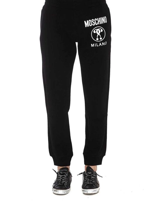 Moschino Logo spodnie dresowe czarne sweat pants Black Men S (46) NEW!