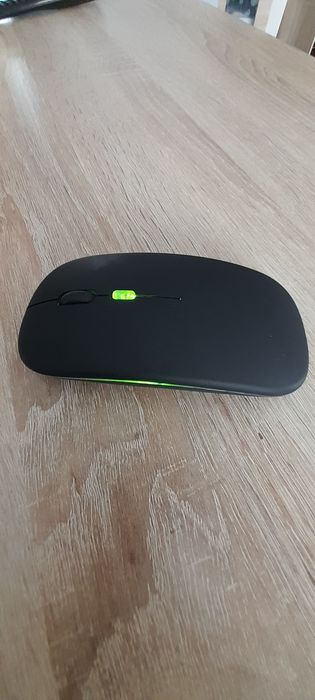 Myszka bezprzewodowa bluetooth i wireles podświetlana ładowalna czarna
