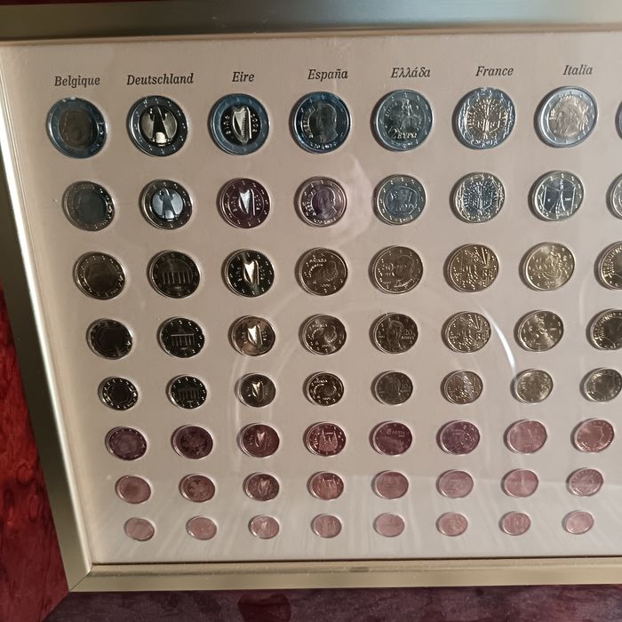 Coleção de 96 moedas de Euro (não circuladas) _ Certificado "Art Gallery"