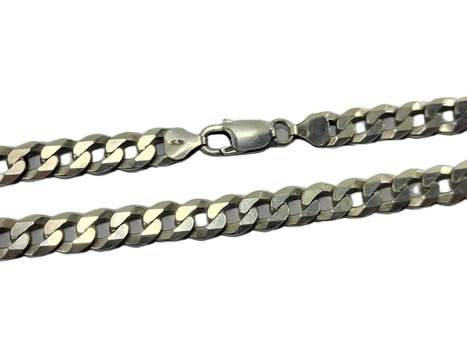 Solidny srebrny łańcuszek męski 925 splot pancerka długość 56,5 cm