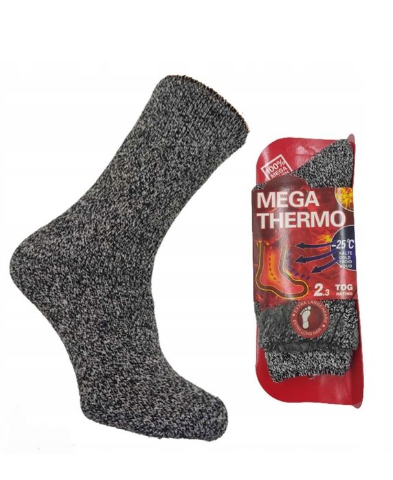 Skarpety MEGA THERMO termiczne zimowe najcieplejsze -25C BEZUCIS 39-42