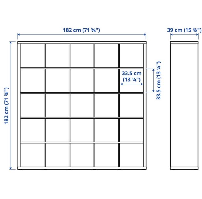 KALLAX Estante, branco, 182x182 cm