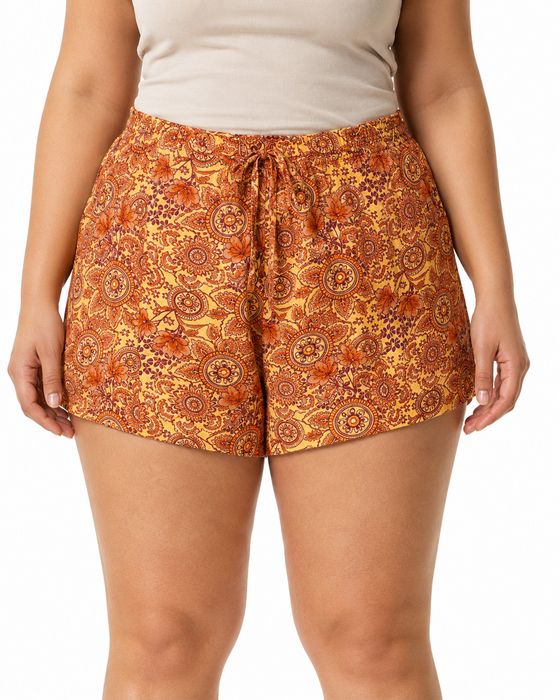 Szorty Pomarańczowe Wiskoza 3XL