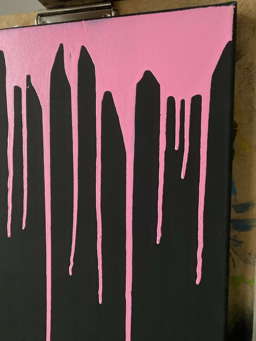 Abstrakcja obraz akrylowy na płótnie 50x70 "Tutti Frutti" i "Pink.."