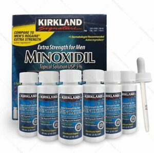 KIRKLAND MINOXIDIL 60ml barba cabelo ORIGINAL / roller