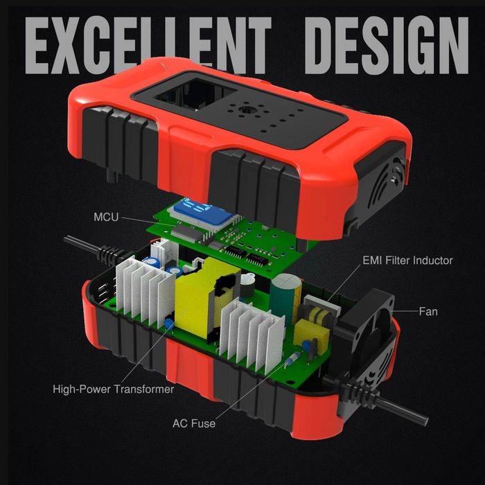 Carregador e estabilizador de bateria carro NOVO