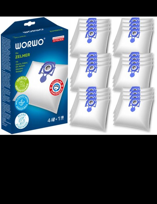 24 x worki do odkurzacza zelmer odyssey meteor 2 elf 2 elf 3 cobra