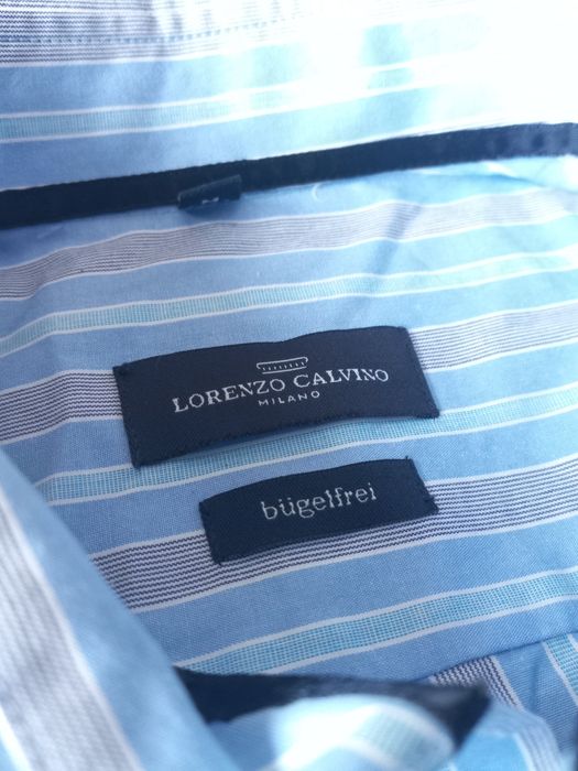 niebieska męska koszula Lorenzo Calvino