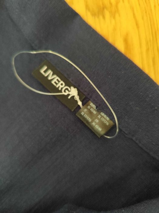 Nowa koszula męska XL 43/44 bawełna krótki rękaw jak lniana granat