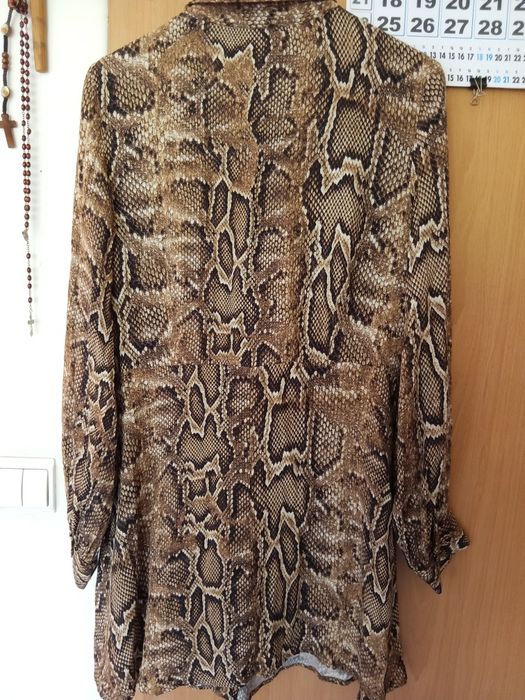 Túnica MANGO estampada padrão animal tamanho M