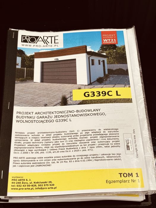 Projekt garazu 35m2 - ProArte G339C L - Extradom