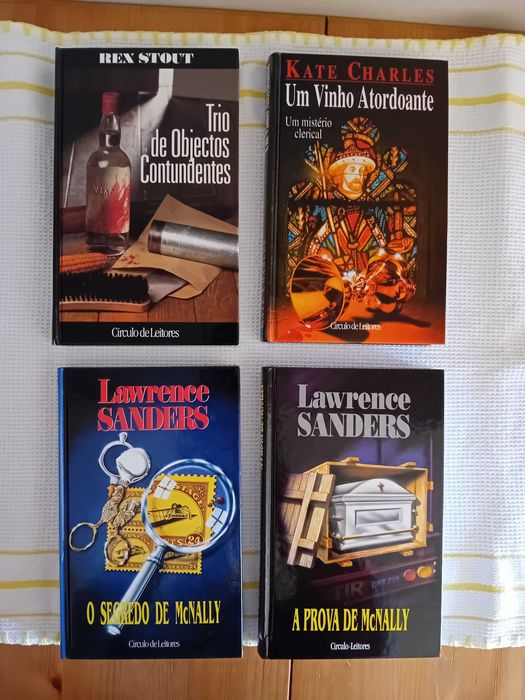 Livros policiais Kate Charles/Rex Stout/Lawrence Sanders