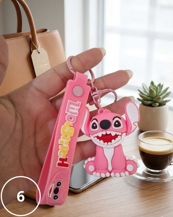 Chaveiro Fofo de Stitch e Angel do Filme Lilo e Stitch | Novo