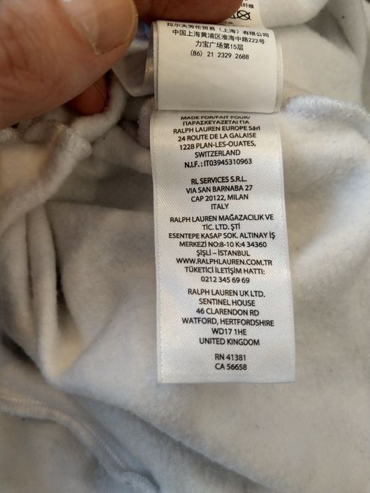 bluzosukienka dziewczeca z kapturem Ralph Lauren central color logo