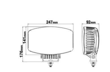 Reflektor dalekosiężny SKYLED Jumbo Amber FULL LED 12/24V pozycyjne