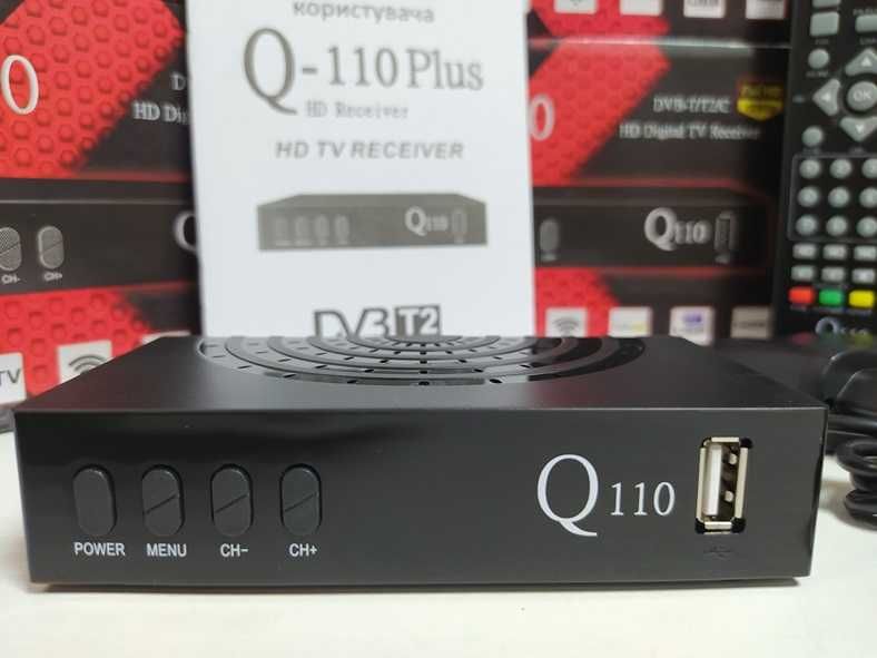 Тюнер DVD-T2 DVB-C приставка Т2 приемник Q-Sat Q-110 Plus YouTube IPTV
