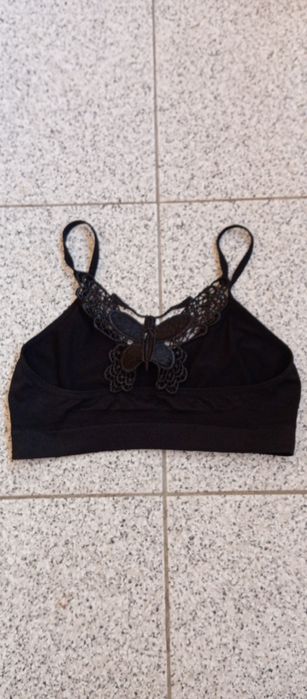 Soutien preto S/M com borboleta