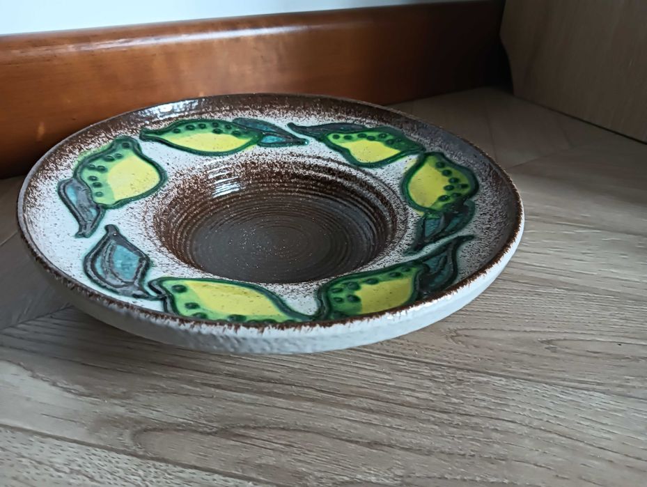Patera ceramiczna misa talerz Strehla cytrynki