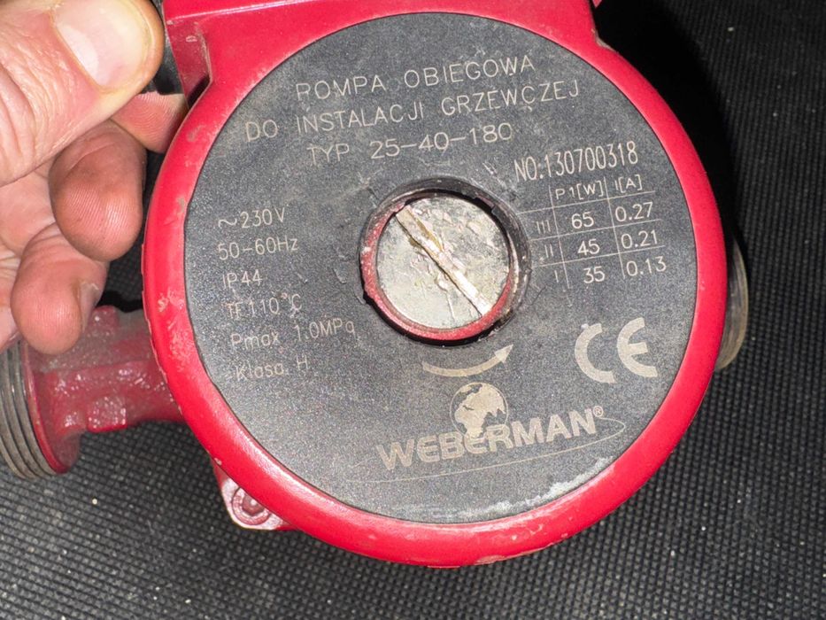 pompa obiegowa CO weberman 3 biegowa używana