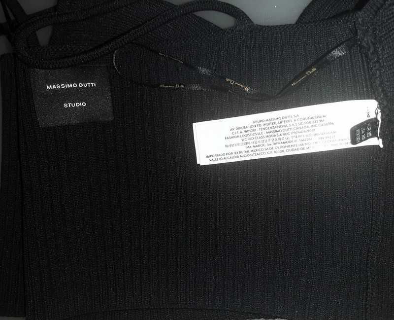 Top preto Massimo Dutti Studio