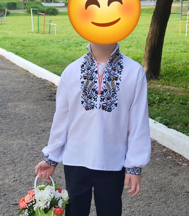 Вишиванка вишита сорочка для хлопчика 128_134