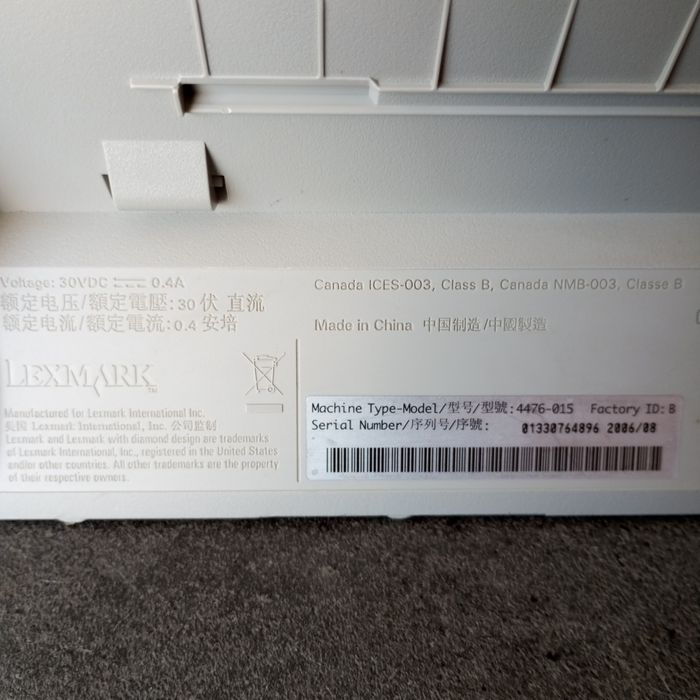 Drukarka Lexmark X1270 brak zasilacza, wysyłka