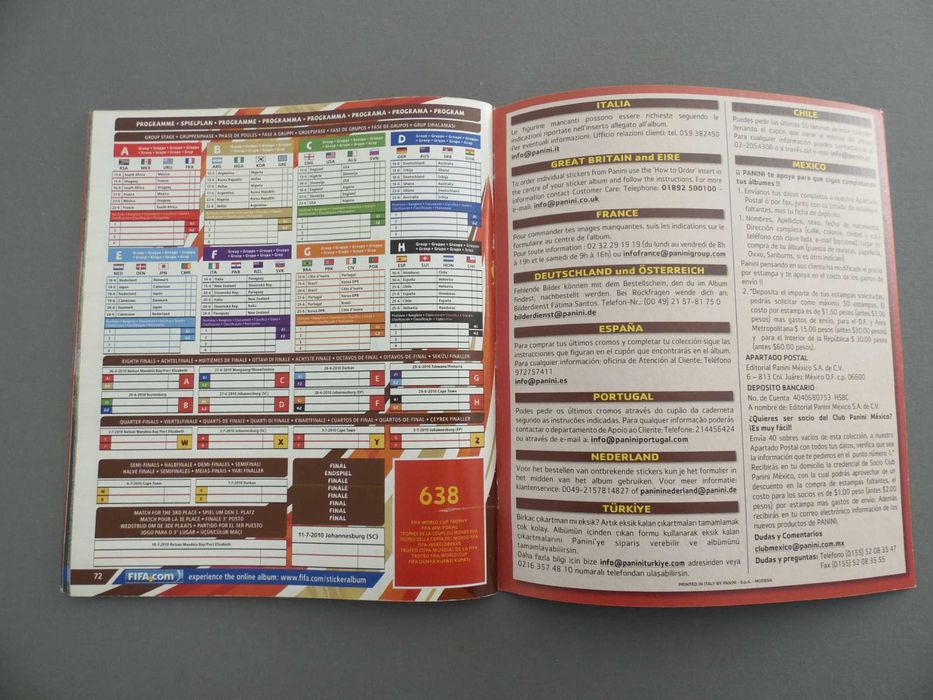 Caderneta Panini Mundial África do Sul 2010