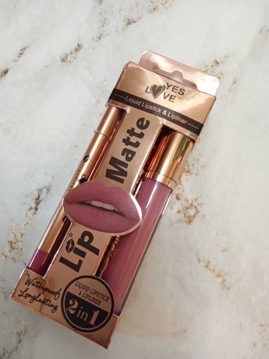 Batom Mate + lipliner Yes love Rosa