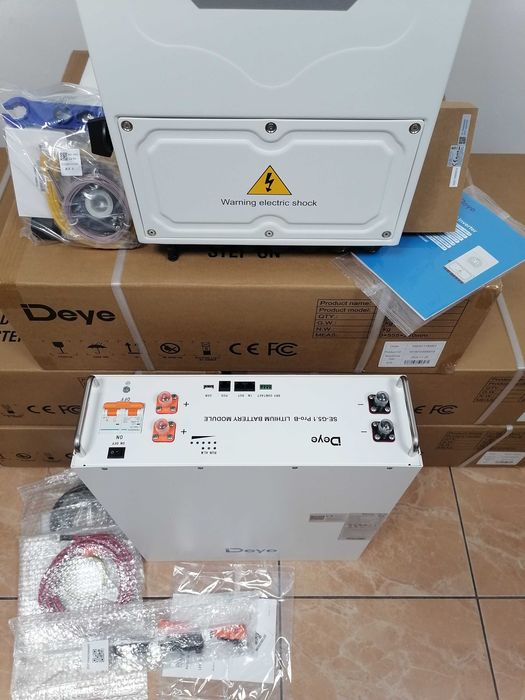Комплект резервного живлення інвертор Deye SUN-6K батарея SE-G5.1Pro-B
