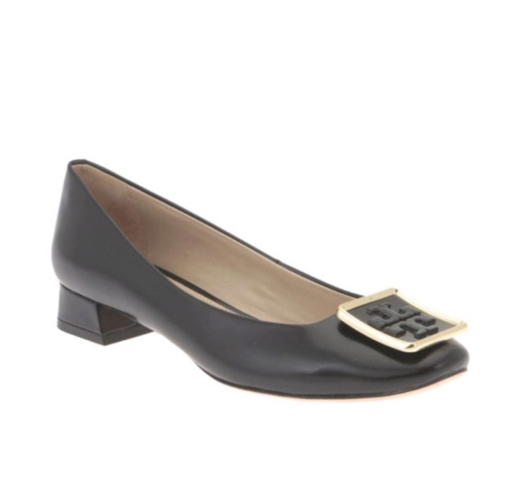 Шкіряні туфлі на низькому підборі "Tory Burch"