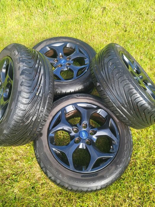Felgi aluminiowe ford 16 5x108 z oponami letnimi 205/55 et50