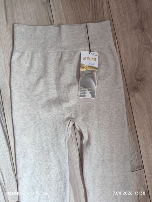 Legginsy bawełniane prążek