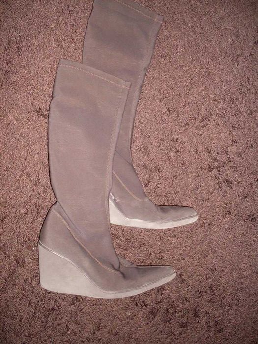 botas de cano alto castanhas 36