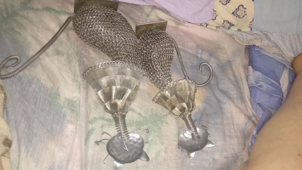 статуэтка фигурка 2 кошка кот все-металл большие кипр ручная работа