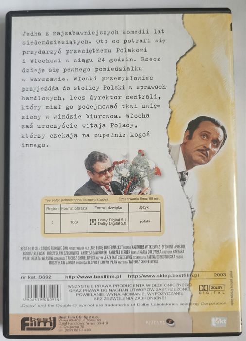 Nie lubię poniedziałku film dvd komedia