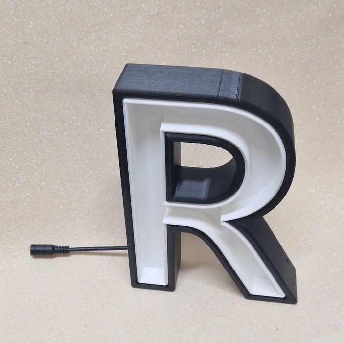 Inicial Iluminada - Impressão 3D