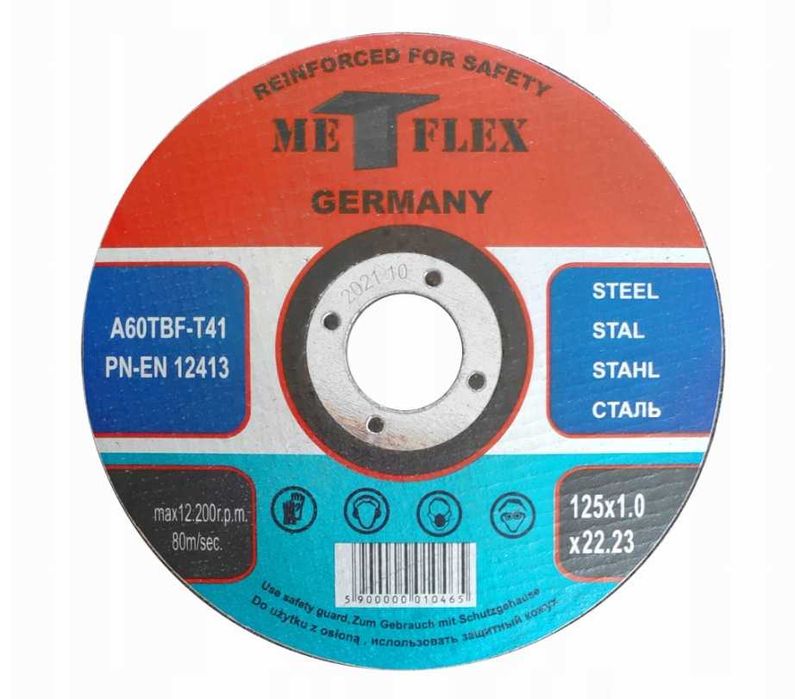 50 X Tarcza do cięcia metalu Met-Flex 125 mm STALI PRĘTÓW 125/1.0