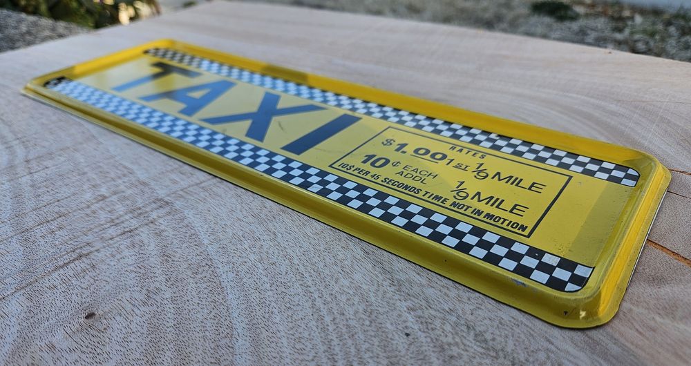 Chapa decorativa "Táxi"